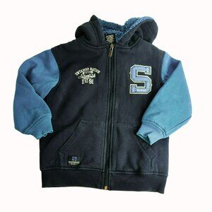 Southpole Blue Hoodie Full Zip Sherpa Jacket Boys Youth Size Medium